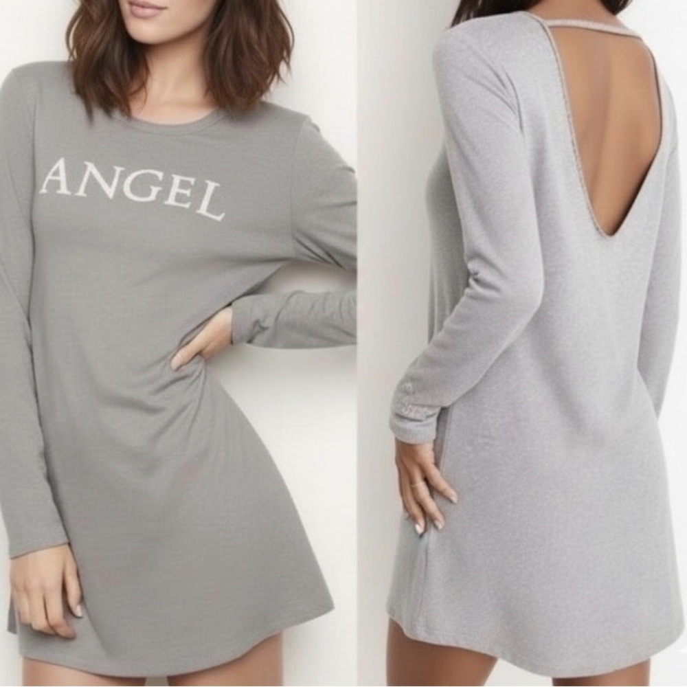 VICTORIAS SECRET | Gray ANGEL Sleep Dress Shirt- Large
